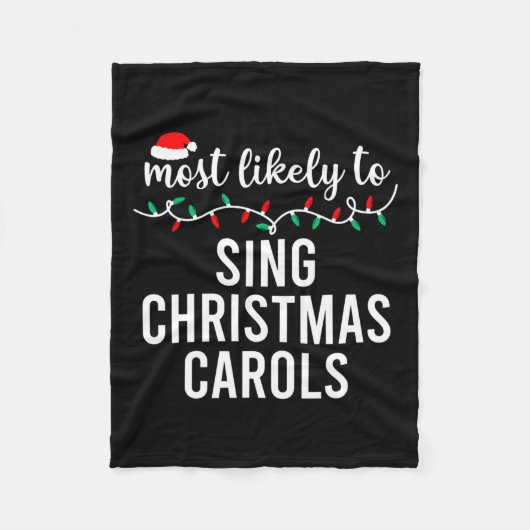 最も可能性が高いクリスマスマッチファミリーパジャマF フリースブランケット (正面)