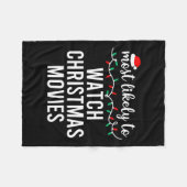 最も可能性が高いクリスマスマッチファミリーパジャマF フリースブランケット (正面(横))