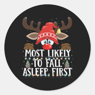 最も可能性が高いクリスマスマッチング秋最初の眠り ラウンドシール