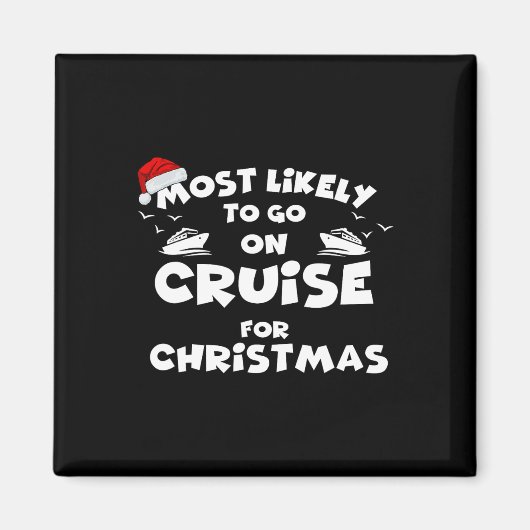 最も可能性が高いクルーズおもしろいクリスマスL マグネット (正面)