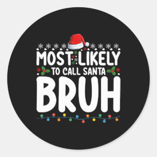 最も可能性が高いサンタブラのクリスマスマッチング ラウンドシール