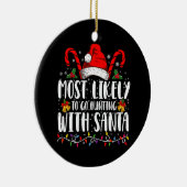 最も可能性が高いサンタ狩り狩りクリスマス セラミックオーナメント (右)