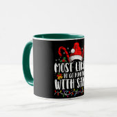最も可能性が高いサンタ狩り狩りクリスマス マグカップ (正面左)