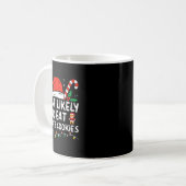 最も可能性が高いサンタ食べスクッキー家族のクリスマス コーヒーマグカップ (正面左)