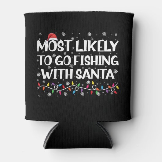 最も可能性が高いサンタ魚釣りとクリスマス魚釣り 缶クーラー (正面)