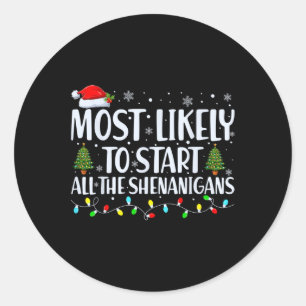 最も可能性が高いシェナニガンのクリスマスファムを開始する ラウンドシール