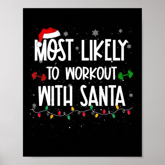 最も可能性が高いトレーニングとおもしろいクリスマスfi ポスター (正面)