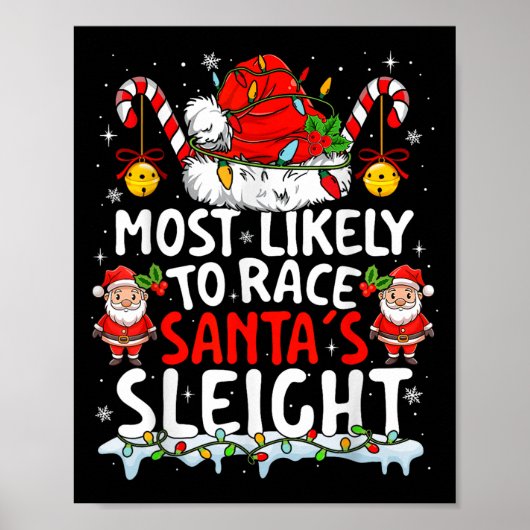 最も可能性が高いレースSantasスリー家族のマッチング ポスター (正面)