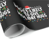 最も可能性が高い与えホリデーハグクリスマス家族 ラッピングペーパー (ロールコーナー)