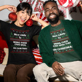 最も可能性が高い前に食べ祈りの言葉の醜いクリスマス'セーター' Tシャツ