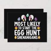 最も可能性が高い卵の狩りシェナニガン ポストカード (正面/裏面)