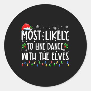 最も可能性が高い小妖精や小人のクリスマスダンで踊る ラウンドシール