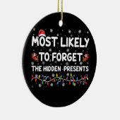 最も可能性が高い忘れ隠しプレゼントクリスマス セラミックオーナメント (右)