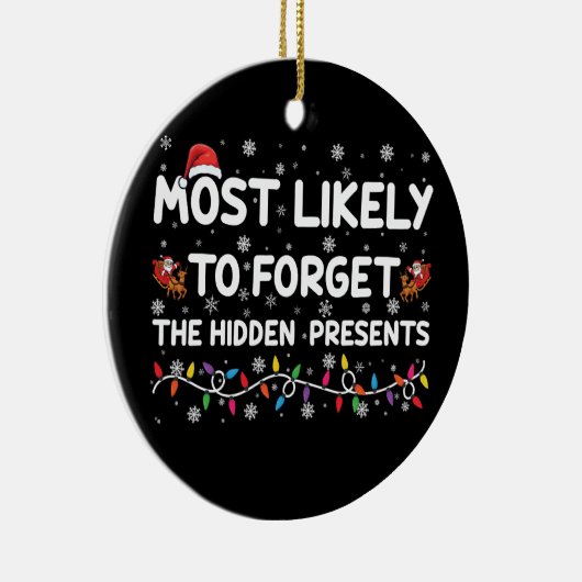 最も可能性が高い忘れ隠しプレゼントクリスマス セラミックオーナメント (右)