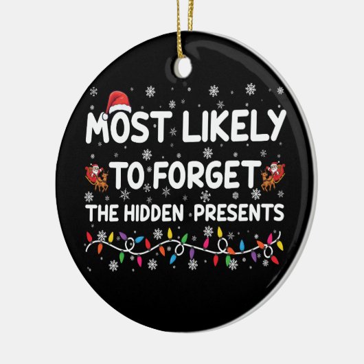最も可能性が高い忘れ隠しプレゼントクリスマス セラミックオーナメント (左)