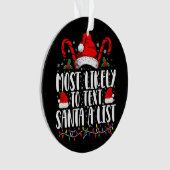 最も可能性が高い文字サンタAリスト一致Christma オーナメント (正面)