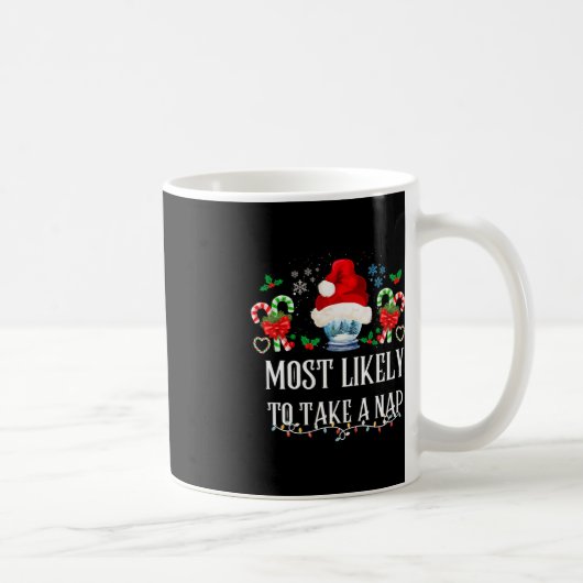 最も可能性が高い昼寝の家族の一致するクリスマ コーヒーマグカップ (右)