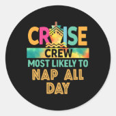 最も可能性が高い昼寝終日クルーズクルーズファミリーバカ ラウンドシール (正面)