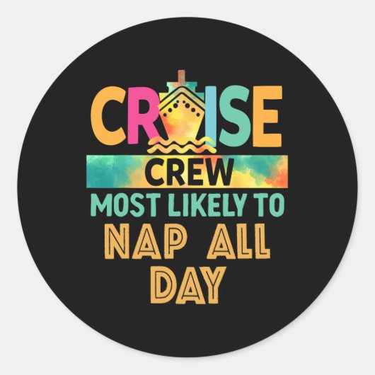 最も可能性が高い昼寝終日クルーズクルーズファミリーバカ ラウンドシール (正面)