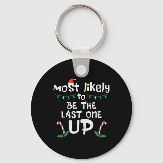 最も可能性が高い最後の1つクリスマスクリスマス家族M キーホルダー (正面)