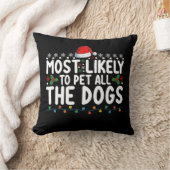 最も可能性が高い犬のクリスマスファミリー クッション (ブランケット)