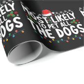 最も可能性が高い犬のクリスマスファミリー ラッピングペーパー (ロールコーナー)