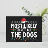 最も可能性が高い犬のクリスマスファミリー 招待状 (スタンド正面)