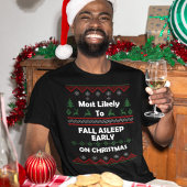 最も可能性が高い秋初期の醜いクリスマス眠っている Tシャツ