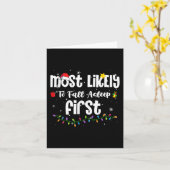 最も可能性が高い秋眠っている初めてのクリスマスサンタH カード (黄色い花)