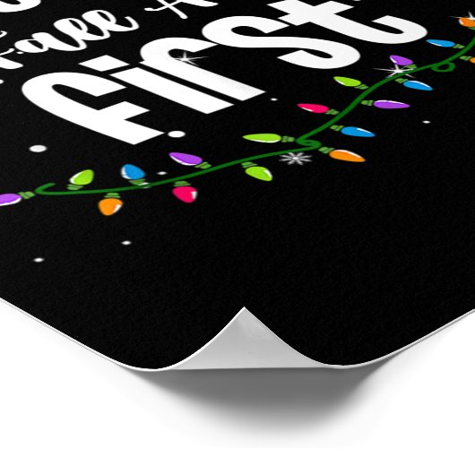 最も可能性が高い秋眠っている初めてのクリスマスサンタH ポスター (角)