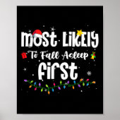 最も可能性が高い秋眠っている初めてのクリスマスサンタH ポスター (正面)