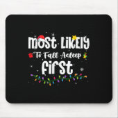 最も可能性が高い秋眠っている初めてのクリスマスサンタH マウスパッド (正面)