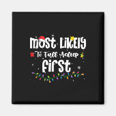 最も可能性が高い秋眠っている初めてのクリスマスサンタH マグネット (正面)