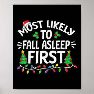 最も可能性が高い秋眠っている初めてのクリスマス家族 ポスター