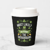 最も可能性が高い聖パトリックの日に騒ぎを起こす 紙コップ (正面)