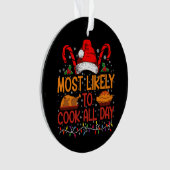 最も可能性が高い調理師日の感謝祭クリスマス オーナメント (正面)