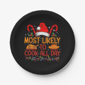 最も可能性が高い調理師日の感謝祭クリスマス ペーパープレート (正面)
