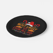 最も可能性が高い調理師日の感謝祭クリスマス ペーパープレート (アングル)