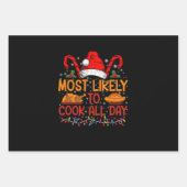 最も可能性が高い調理師日の感謝祭クリスマス ラッピングペーパーシート (正面)