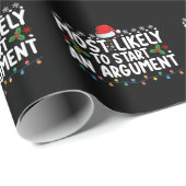 最も可能性が高い議論を始めるクリスマスファミリー ラッピングペーパー (ロールコーナー)