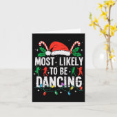 最も可能性が高い踊りクリスマスダンおもしろいサX カード (黄色い花)