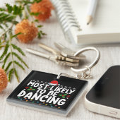 最も可能性が高い踊りクリスマスファミリー キーホルダー (正面右)