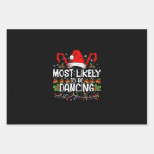 最も可能性が高い踊り一致ファミリ ラッピングペーパーシート (正面)