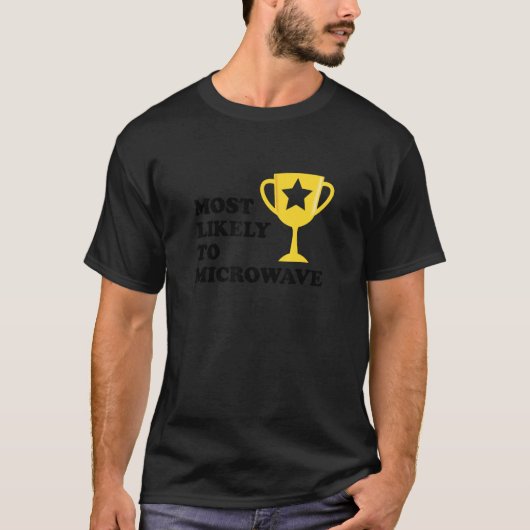 最も可能性が高い電子レンジおもしろいトロフィー不良シェフGag Tシャツ (正面)