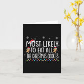 最も可能性が高い食べすべてのクリスマス・クッキー・ファミリー カード (黄色い花)
