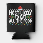 最も可能性が高い食べすべての食べ物のクリスマス家族 缶クーラー (正面)
