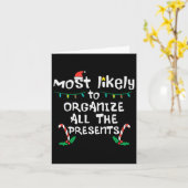 最も可能性が高い クリスマスプレゼントを整理する  キリスト誕生祭 クリスマス 家族 カード (黄色い花)