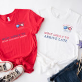 最も可能性が高い |赤と青7月4日の懇親会 Tシャツ