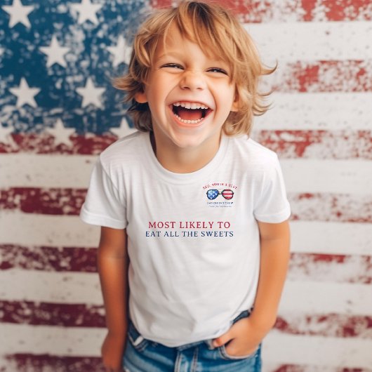 最も可能性が高い |赤と青7月4日の懇親会 Tシャツ