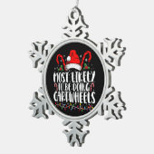 最も可能性が高いCartwheelsマッチングクリスマス スノーフレークピューターオーナメント (右)